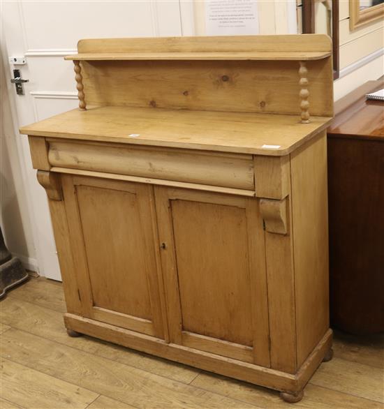 A pine chiffonier, W.107cm